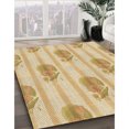 thumbnail image 3 of Ahgly Company Tapis Rond Lavable en Machine Intérieur Transitionnel Orange Or, 7 Pieds Rond, 3 of 7