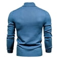 thumbnail image 5 of Chandails à Col Ras du Cou pour Hommes Chandail Uni à Col Montant Chandail à Manches Longues Ample Chandail de Base Hauts Chandail Col Roulé Chandail pour Hommes Automne 2024 S-106 Bleu TG, 5 of 5