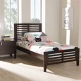 thumbnail image 2 of Baxton Studio Sedona Twin Slat Platform Bed in Dark Brown, 2 of 8