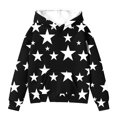 thumbnail image 3 of RXIRUCGD Sweat à Capuche Imprimé à Manches Longues pour Enfants, Col Rond, Adapté aux Garçons et Filles Âgés (Noir, Taille : 5-6 Ans), 3 of 3