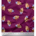 thumbnail image 1 of Soimoi Velvet Fabric Wool & Cat Animal Print Fabric by Yard 58 Inch Wide, 1 of 3
