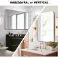 thumbnail image 2 of KOSSMAI Rectangular Wall Mirror with Round Coner for Bathroom, Living Room, Bedroom, Dining Room 30"X40" Black, 2 of 5