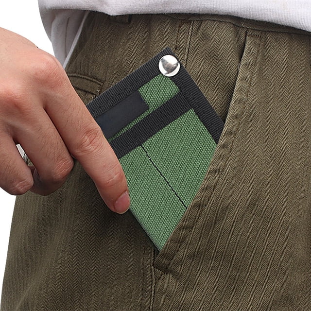FHBVT Pochette de Cartes d'Extérieur Multifonctionnelle Portable à Suspendre à la Taille Design Vintage à Boutons Porte-Cartes pour Voyage Déplacements Randonnée Activité de Plein Air Petite Pochette de Rangement pour Équipement Organisateur en Toile Léger