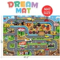 thumbnail image 3 of Oriate Kids Toy Dream Mat Racetrack Activity Playmat, Ideal Fun Carpet Racing Map for Bedroom Playroom, 47" X 31" Pretend Play Rug Safely Have Fun, Great for Playing with Car Toys 552-R, 3 of 6