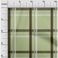 thumbnail image 1 of oneOone Viscose Chiffon Light Green Fabric Madras Check Craft Projects Decor Fabric Printed By The Yard 42 Inch Wide, 1 of 4