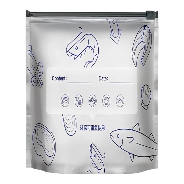 PEONAVET Sealed Cling Bages 10PC Food-Grade Aluminum Foil Sealing Bags Refrigerator And Freezer Ziplock Bags For Food Storage