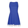 thumbnail image 3 of Gspmoly Robes pour Femmes, Mode Femmes Été Décontracté Col Rond Sans Manches Taille Haute Robe Mini Robe Cocktail Offres des Fêtes, 3 of 3