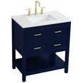 thumbnail image 1 of Pemberly Row Modern 30" Single Quartz Top Bathroom Vanity in Blue, 1 of 15