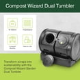 thumbnail image 2 of Good Ideas Compost Wizard Outdoor Dual Tumbler Compost Container, Black, 2 of 10