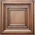 thumbnail image 1 of Drop-In, Glue-Up 2'x2' Faux Tin PVC Ceiling Tile In Aged Copper, Sample, 1 of 5