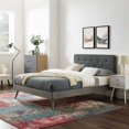thumbnail image 2 of Modway Bridgette King Wood Platform Bed With Splayed Legs in Gray Charcoal, 2 of 11