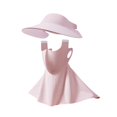 thumbnail image 2 of jinwen Sun Hat Face Cover Cap Earloop Women for Sightseeing Outdoor Activities Work Pink, 2 of 9
