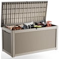 thumbnail image 1 of EasyUp Coffre de Terrasse en Résine de 260 Gallons, Coffre de Rangement Extérieur Verrouillable pour Meubles, Outils de Jardin et Rangement d'Outils, Boîtes de Rangement Extérieures Étanches (Motif Gris), 1 of 7