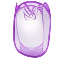 thumbnail image 1 of Shisuyan Foldable Up Easy Open Mesh Laundry Clothes Hamper Basket for College Dorm (Purple), 1 of 8