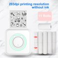 thumbnail image 4 of MesaSe All-in-one Photo Printer Multifunction Portable Printer Wireless Instant Mini Printer Support BT Connection for Smartphone with 11 Paper Rolls 57mm Compatible with iOS Android, 4 of 7