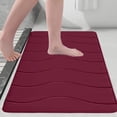thumbnail image 1 of Fridja Washable Bathroom Mat, Memory Foam Bath Mat for Bathroom, Absorbent Bathroom Rug Non-Slip Rubber Back, 15.7''x23.6'', Red, 1 of 5