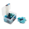 thumbnail image 2 of UNIQUE CREATIV Box of Buttons - Assorted Sizes, 65 g (2.3 oz) (bleu), 2 of 7