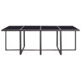 thumbnail image 5 of vidaXL 13 Piece Outdoor Dining Set with Cushions Poly Rattan Brown, 5 of 5