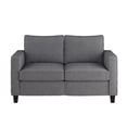 thumbnail image 1 of Georgia Linen-Like Upholstered 2 Seater Loveseat Sofa, 1 of 8