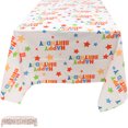 thumbnail image 1 of Nappe Réutilisable Nappe d'Anniversaire Nappe d'Anniversaire Housse de Table de Fête Décoration d'Anniversaire, 1 of 5