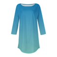 thumbnail image 4 of Pxiakgy Vente Chaude!! T-Shirts à Manches Longues Col Rond pour Femmes Printemps Automne Tie Dye Hauts Amples Tunique Décontractée Blouse Col Printemps Tunique Imprimée Décontractée T-Shirts Trois Quarts Hauts pour Femmes Bleu m, 4 of 5