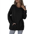 thumbnail image 1 of Pompotops Sweat-shirt à Manches Longues à Col Rond et à Manches Longues pour Femme, 1 of 5