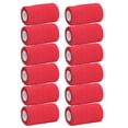 thumbnail image 4 of Nonwovens Wrap, 12Pcs Self Adhesive Pet Vet Bandage  For Dogs For Farm Red, 4 of 8