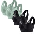 thumbnail image 1 of Timegard 4pc Bras for Women Wireless Comfy Breathable Full Coverage High Support Back Smoothing Everyday Bra, 1 of 4