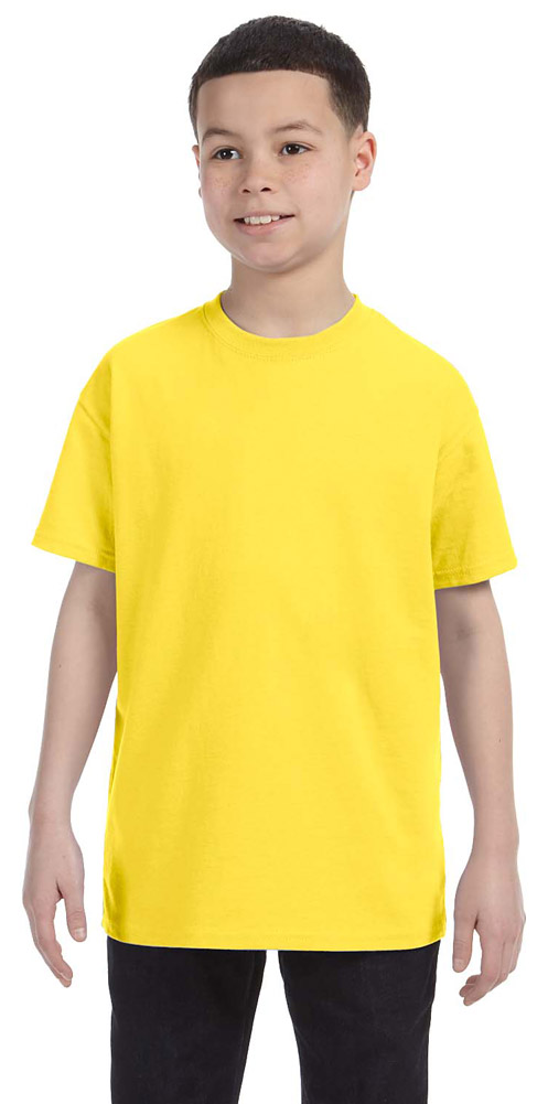 Hanes 54500 Youth Tagless T-Shirt - Yellow - X-Small