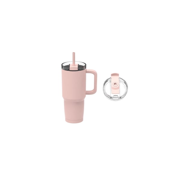 Gobelet isotherme en acier inoxydable Mainstays de 850 ml, avec paille, étanche, idéal pour les déplacements et la salle de sport