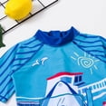 thumbnail image 4 of MIASHUI One-Piece Boys Short Sleeve Swimsuits Rash Guard Suits Zip Swimwear,Blue,9-10 Years, 4 of 9