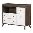 thumbnail image 2 of South Shore Yodi Changing Table with Drawers and Open Storage, in Natural Walnut and White, 2 of 14