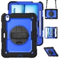 thumbnail image 1 of XYX For iPad Air 11 inch (2025 M3/2024 M2) Case, 360 Rotating Shockproof Cover with Stand, Screen Protector, Shoulder Strap, Dark Blue PC, 1 of 7