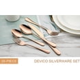 thumbnail image 2 of Rose Gold Silverware Set, 20 Piece Stainless Steel Flatware Cutlery Set for 4, Mirror Finish, Dishwasher Safe, 2 of 8