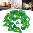 thumbnail image 2 of 12 Pieces Quilt Templates Acrylic Creative Accessories Portable Template DIY Sewing Tools Set, 2 of 8