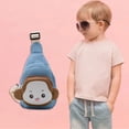 thumbnail image 1 of Cute Monkey Style Kids Messenger Bag, Small Shoulder Bag, Soft Fabric Material, Fun Design, For Children, School Use, Portable Storage, Playful Aesthetic, Lightweight Construction, Travel Hzhnb, 1 of 9