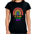 thumbnail image 3 of It's OK to Be Gay Equality Human Rights LGBT Pride Flag Gay Womens T Shirts, 3 of 6