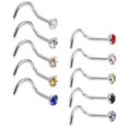 thumbnail image 3 of 10 Vis Courbées pour Nez et Corps de Bijou - Multicolore 2,0 mm, 3 of 5