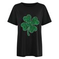 thumbnail image 2 of TopLLC St. Patrick's Day Patricks Day Chemises pour Femmes Hauts de Sarrau St Patricks Day Mode pour Dames St. Imprimé Manches Courtes Col Rond Chemise Femme Décontractée Ample, 2 of 4