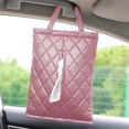 thumbnail image 4 of Save Big! Diamond Leather Car Tissue Box, Seat Back Hanging Tissue Holder, Car Interior Two-Use DIY Tissue Box, Stylish Paper Organizer for Car and Home, 4 of 7