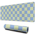 thumbnail image 1 of Stylish Boho Pastel Checkered Mouse Pad - Anti-Slip Rubber for Secure Use, Perfectly Fits Computers & Laptops, Spacious Size 31.5x11.8in, Add Aesthetic Value to Your Home Office, 1 of 7