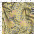 thumbnail image 3 of Soimoi Yellow Cotton Poplin Fabric Leopard Animal Skin Decor Fabric Printed Yard 56 Inch Wide, 3 of 6