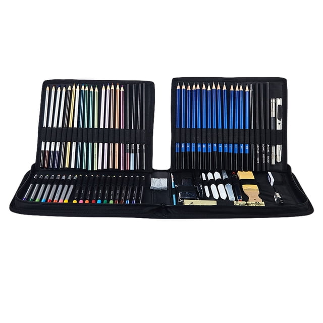 83-Piece Professional Art Drawing Kit: Colored Pencils & Sketching Pencils for Beginners, Complete Art Supplies Set with Compact 11.8x7.8x2in Packaging (42.3oz) – Ideal for and Creative Projects