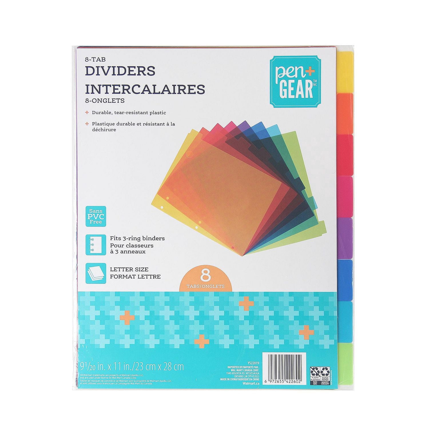 PEN+GEAR Poly 8 Tab Dividers
