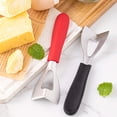 thumbnail image 4 of Oleegame 1PC Tin Foil Roll Creative Stainless Steel Butter Cutter Stainless Steel Cheese Cheese Four Corner Slicer Scraper Butter Cutter Red, 4 of 4