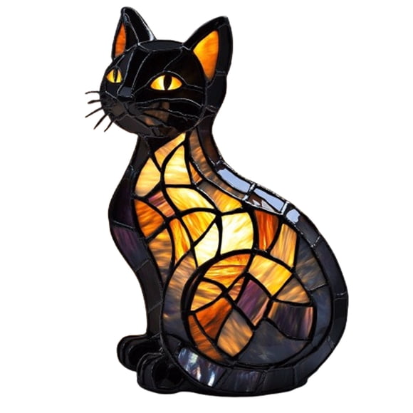 JilgTeok 4 Paquets Lampe Populaire pour Chats Art Animal Veilleuses Lampe Bigfoots pour Chambre Salon de Table Mignonne Lampe de Table à DEL pour Animaux Cadeau pour les Amoureux des Chats