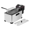 thumbnail image 3 of Lipstore Friteuse Électrique en Acier Inoxydable 3 L Grande Capacité Réservoir Amovible Température Réglable Appareil de Chauffage Efficace Convient pour Maison Cuisine Fête Traiteur Entreprise 24,5 cm X 41 cm X 24 cm, 3 of 8