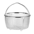 thumbnail image 2 of Panier Vapeur en Maille d'Acier Inoxydable, Poignées Confortables Résistant à la Chaleur Accessoire de Cuisson Polyvalent pour Cuisinière Cuiseur à Riz Autocuiseur Friteuse, 2 of 7