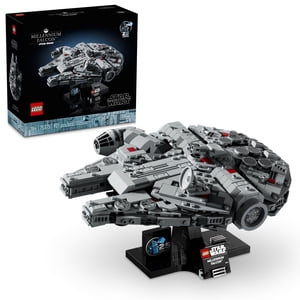 LEGO Star Wars: Un nouveau faucon du millénaire de l'espoir 25th Modèle de vaisseau de construction anniversaire, collectionnable Star Wars Home Décor, Ensemble de bâtiments pour adultes, Idée cadeau pour les fans de Star Wars, 75375