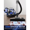 thumbnail image 4 of Canister Vacuum Cleaner, 32Kpa 1600W Bagless Vacuum Cleaner, Dust Full Indicator, H13 HEPA Filter, 3.7Qt Large Capacity, Lightweight Vac for Hard Floors, Carpet, Pet, Upholstery, Blue, 4 of 8